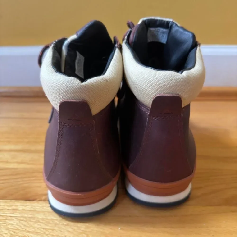 Unbranded Men's Brown and Burgundy Boots